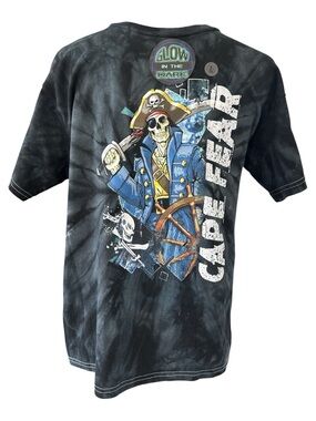 Cape Fear Glow-in-the-Dark Pirate Tee Youth L (14-16) Souvenir Cotton